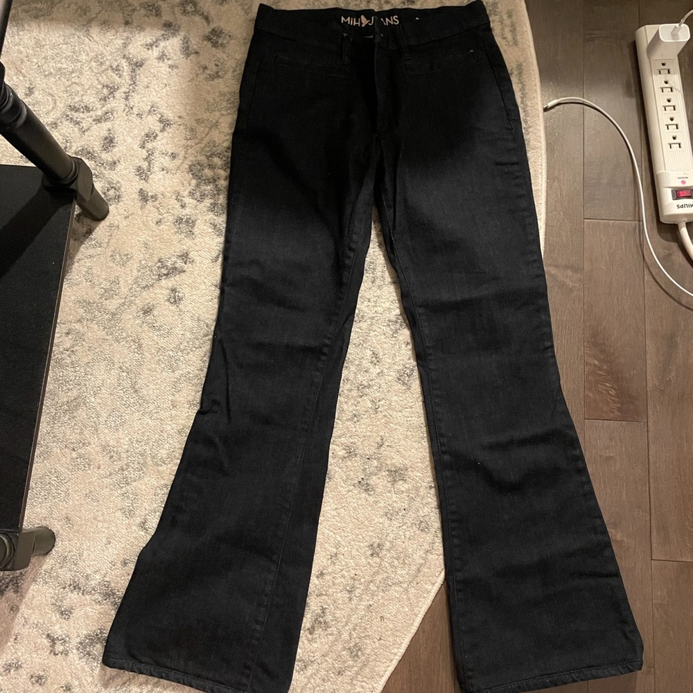 Marrakesh Made in Heaven Jeans Size 28 Mid Rise Kick Flare Navy